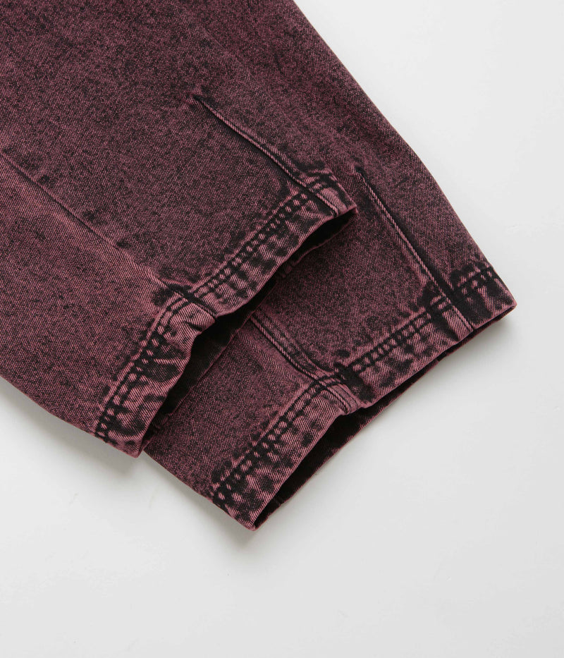 Poetic Collective Denim Balloon Pants in Red Acid Wash