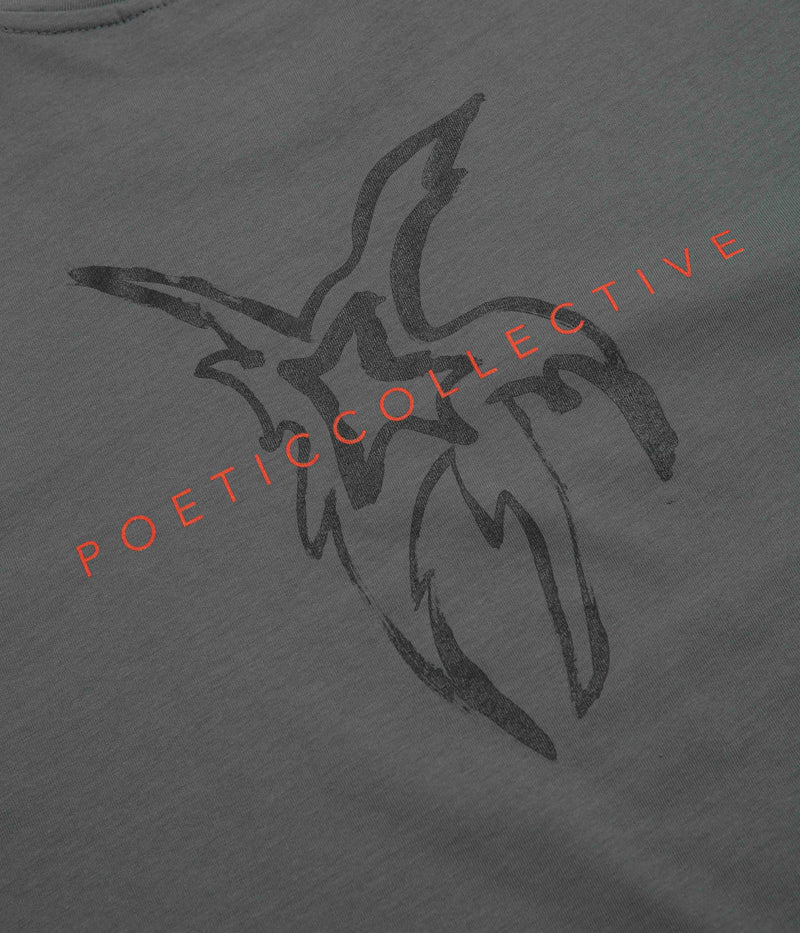 Poetic Collective Star T-Shirt in Iron Grey
