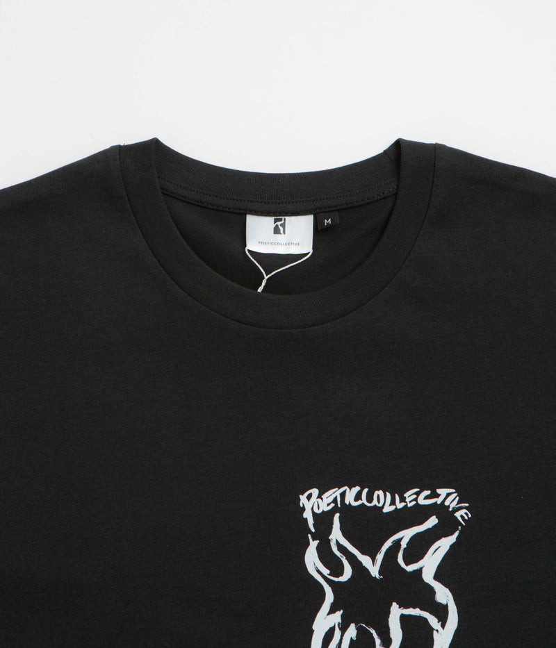 Poetic Collective Three Prints T-Shirt in Black