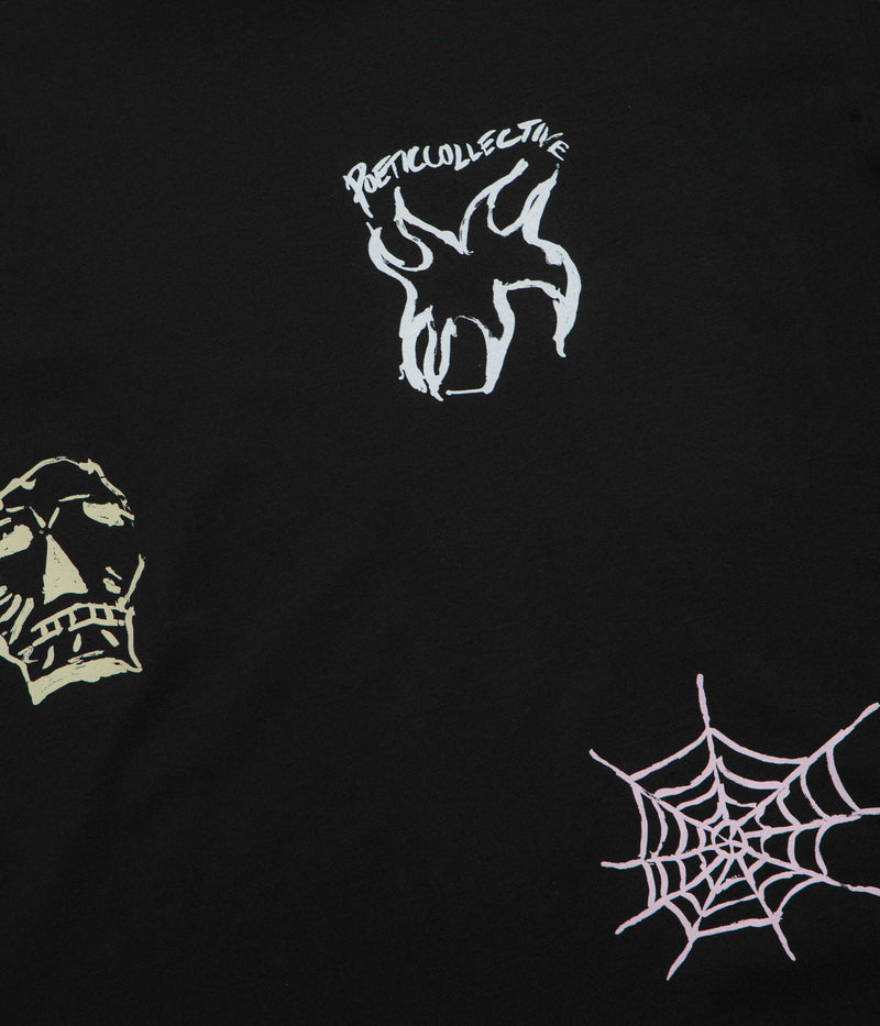 Poetic Collective Three Prints T-Shirt in Black