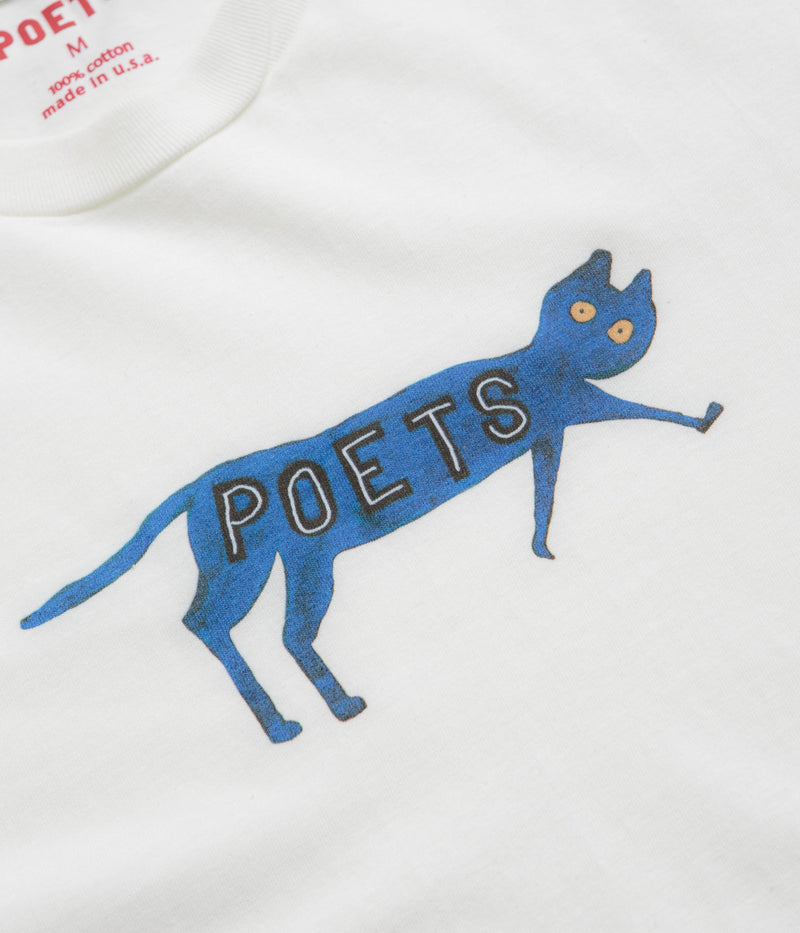 Poets Cat T-Shirt in White
