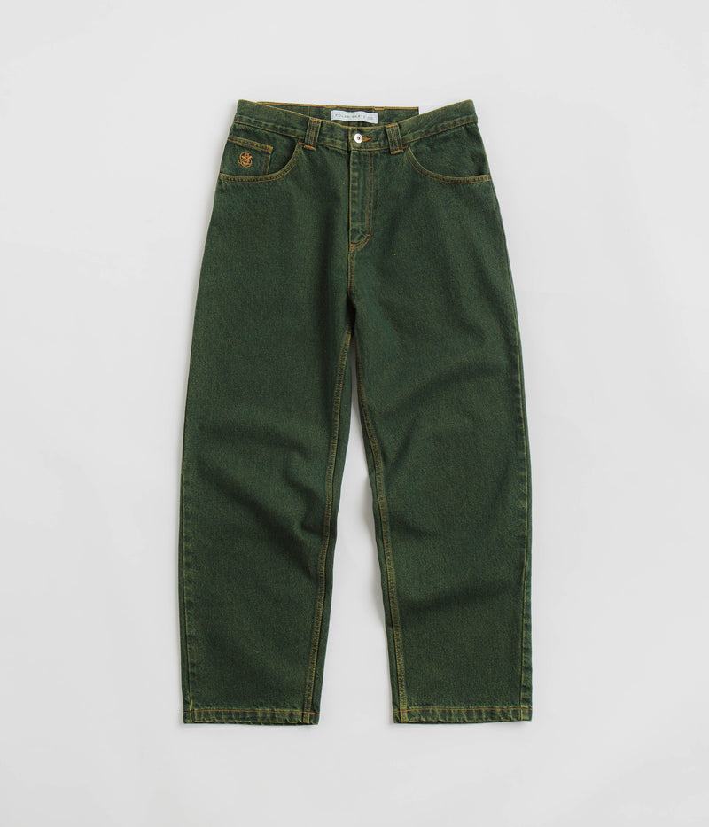 Polar 93 Denim Jeans in Chartreuse and Blue