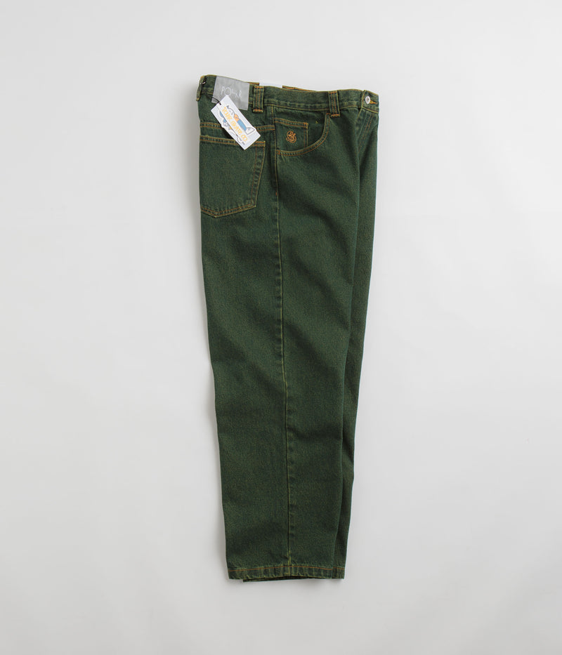 Polar 93 Denim Jeans in Chartreuse and Blue