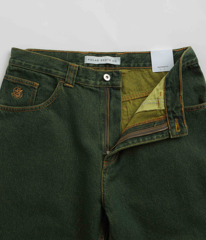 Polar 93 Denim Jeans in Chartreuse and Blue