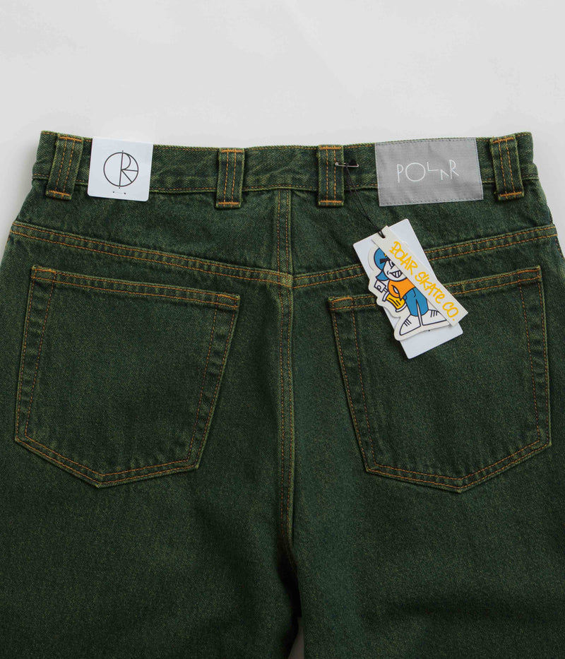 Polar 93 Denim Jeans in Chartreuse and Blue