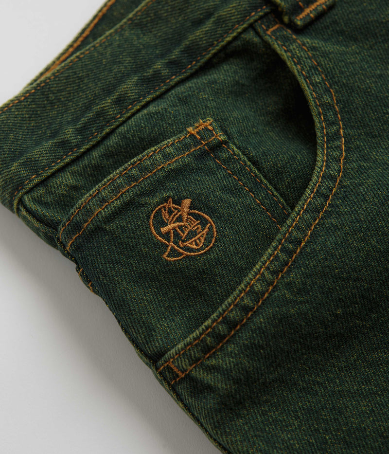 Polar 93 Denim Jeans in Chartreuse and Blue