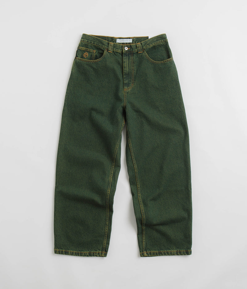 Polar Big Boy Jeans in Chartreuse and Blue