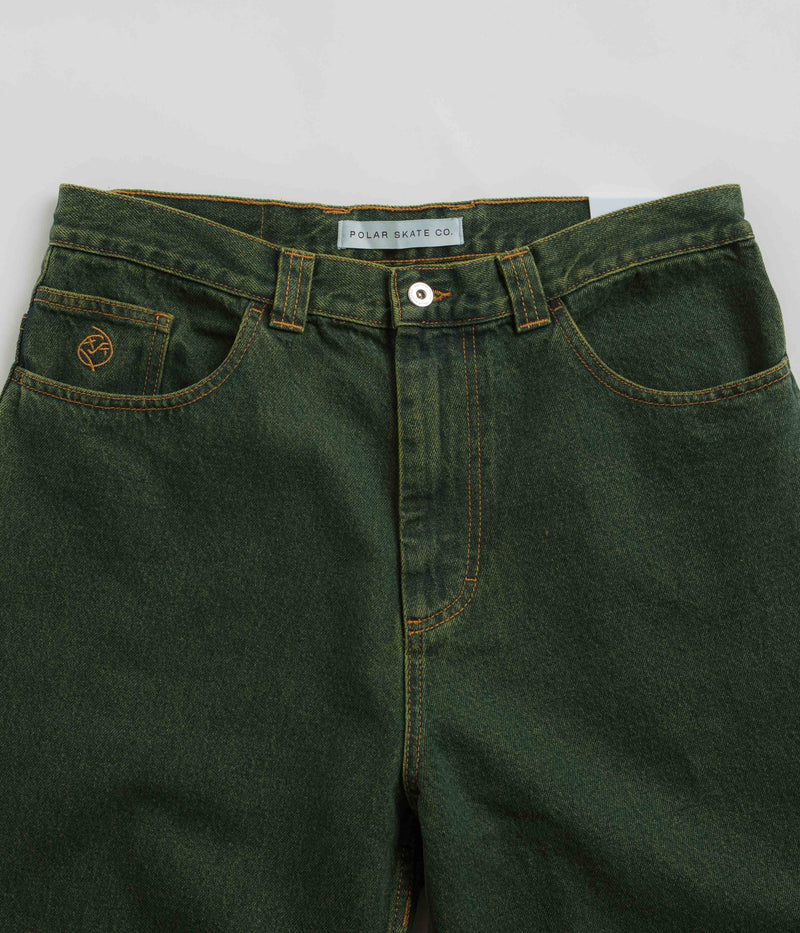 Polar Big Boy Jeans in Chartreuse and Blue
