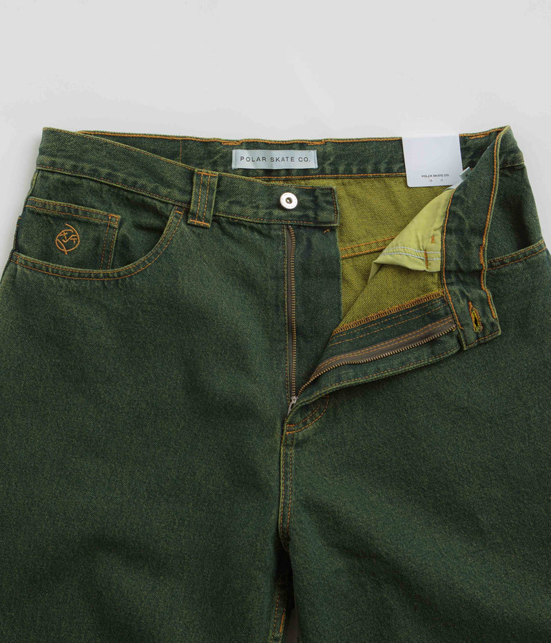 Polar Big Boy Jeans in Chartreuse and Blue