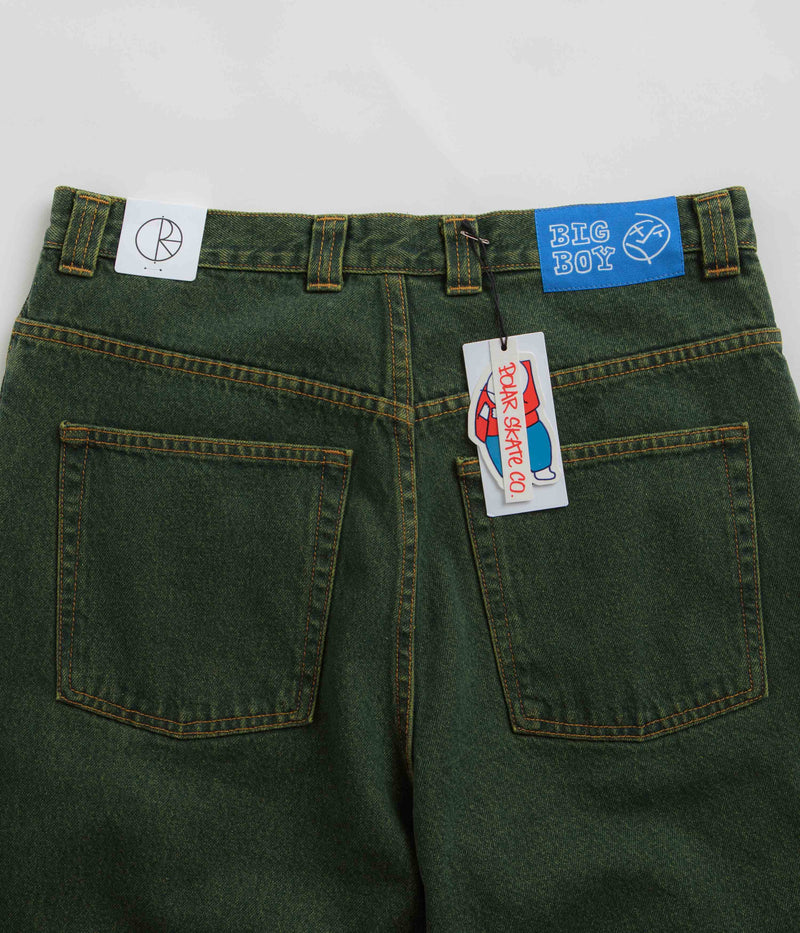 Polar Big Boy Jeans in Chartreuse and Blue