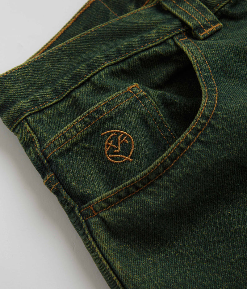 Polar Big Boy Jeans in Chartreuse and Blue