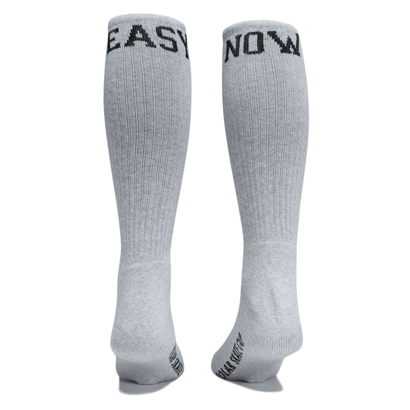 Polar Easy Now Long Rib Socks - Heather Grey