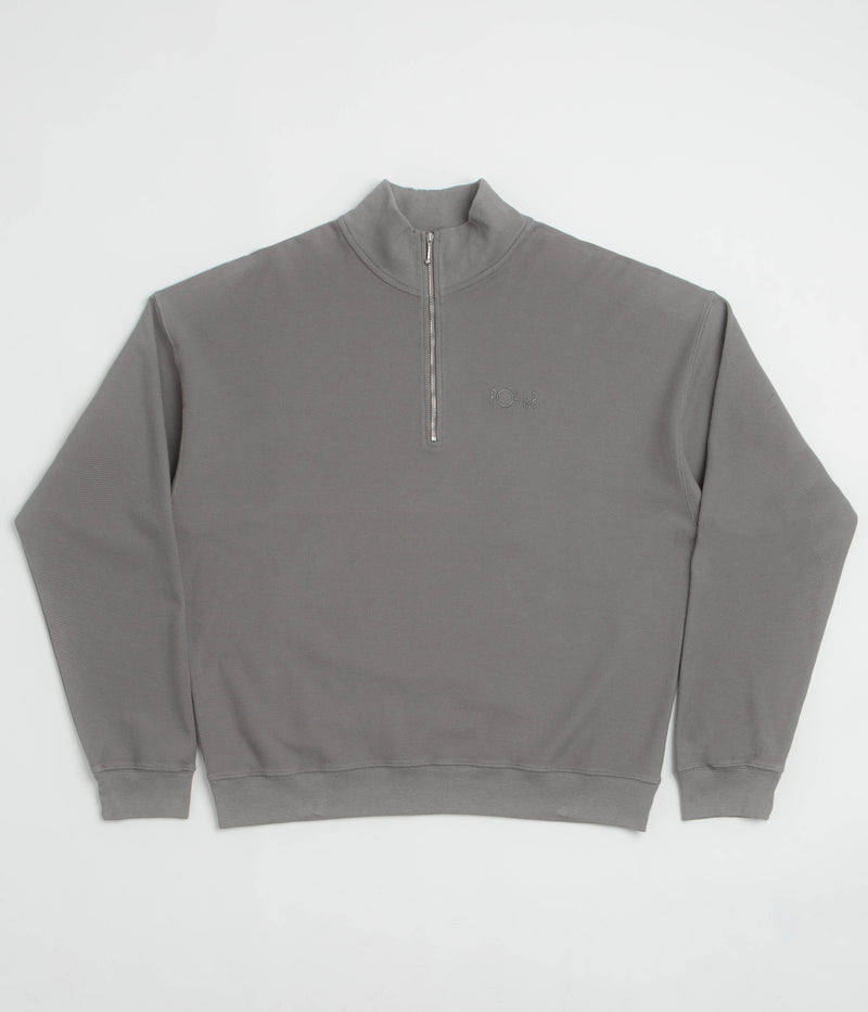 Polar Pique Half Zip Shirt in Grey