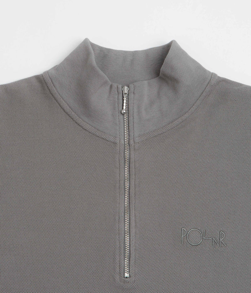Polar Pique Half Zip Shirt in Grey