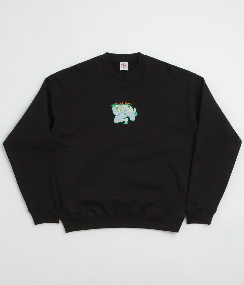 Polar Shy Bow Dave Crewneck Sweatshirt in Black
