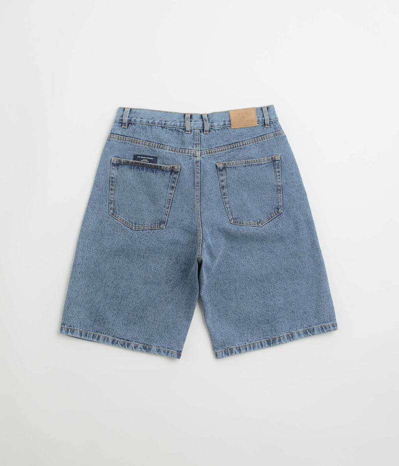 Pop Trading Company DRS Denim Shorts in Stone Washed