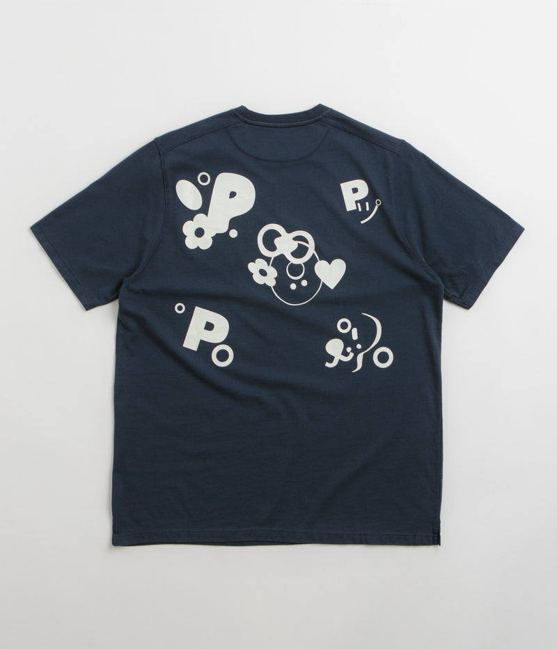 Pop Trading Company Reni T-Shirt in Navy and Glow In The Dark