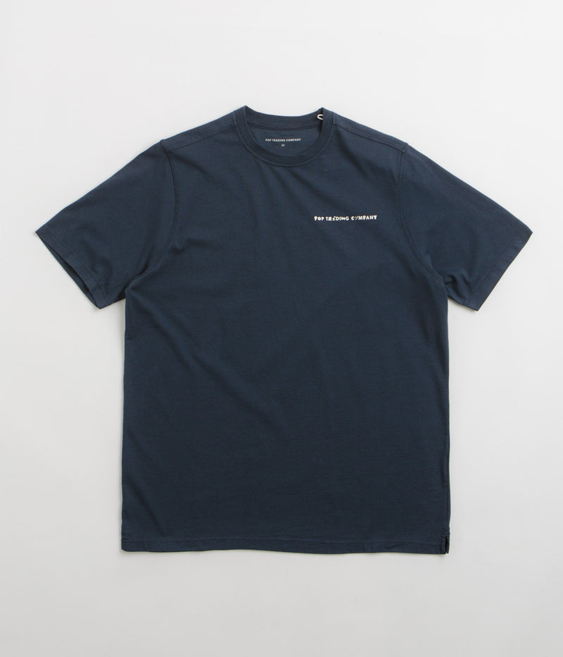 Pop Trading Company Reni T-Shirt in Navy and Glow In The Dark
