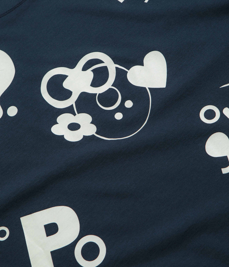 Pop Trading Company Reni T-Shirt in Navy and Glow In The Dark