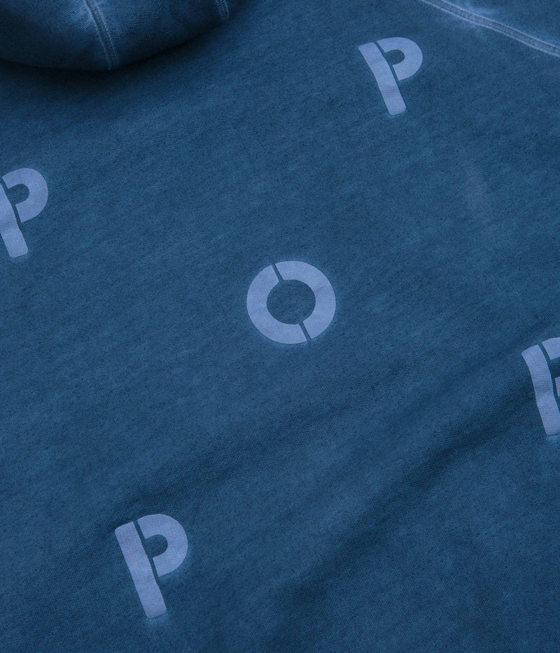 Pop Trading Company Stencil Logo Hoodie in Navy
