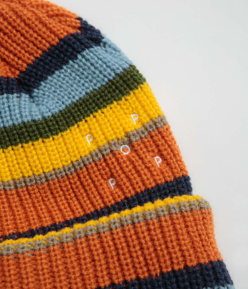 Pop Trading Company Striped Beanie in Multi