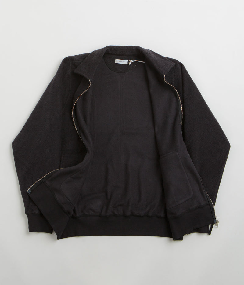 Pop Trading Company Terry Full Zip Sweatshirt in Black
