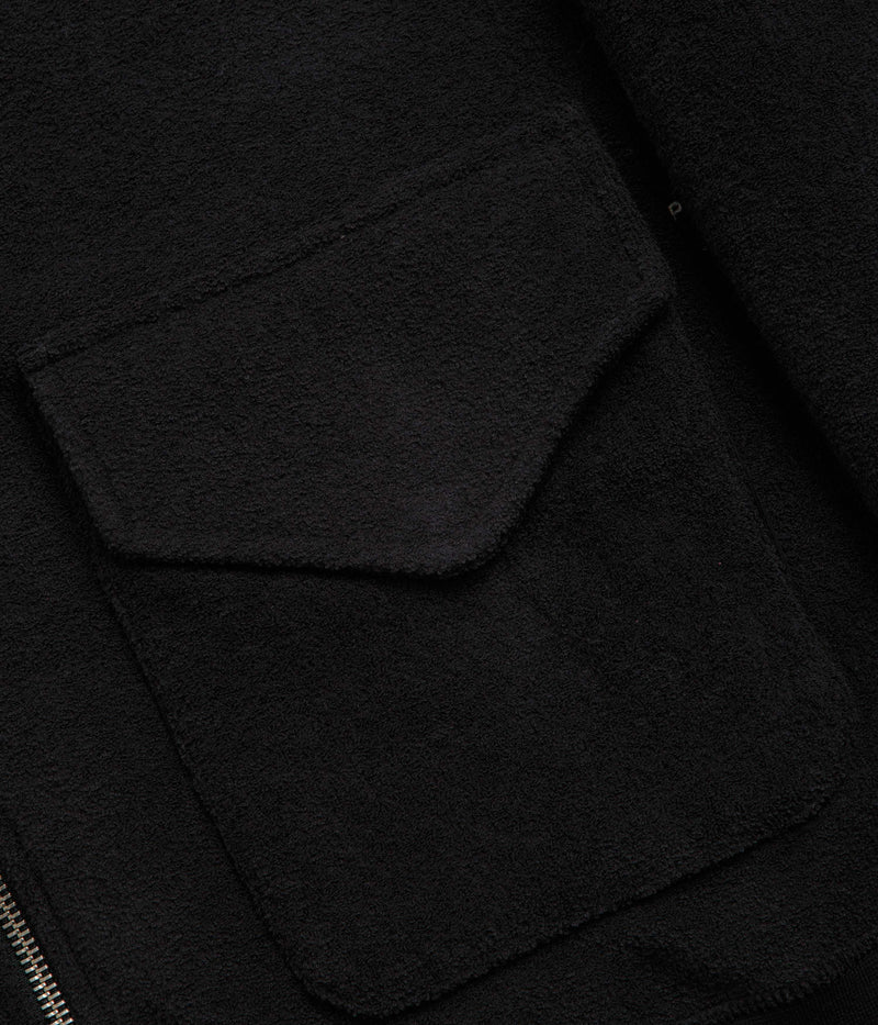 Pop Trading Company Terry Full Zip Sweatshirt in Black