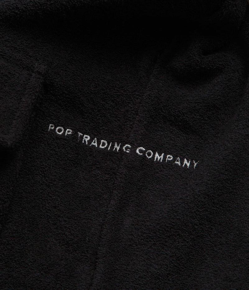 Pop Trading Company Terry Full Zip Sweatshirt in Black