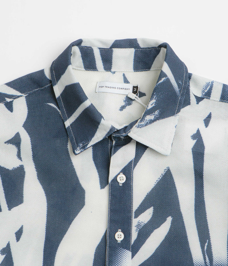 Pop Trading Company Tulip Short Sleeve Shirt in Navy
