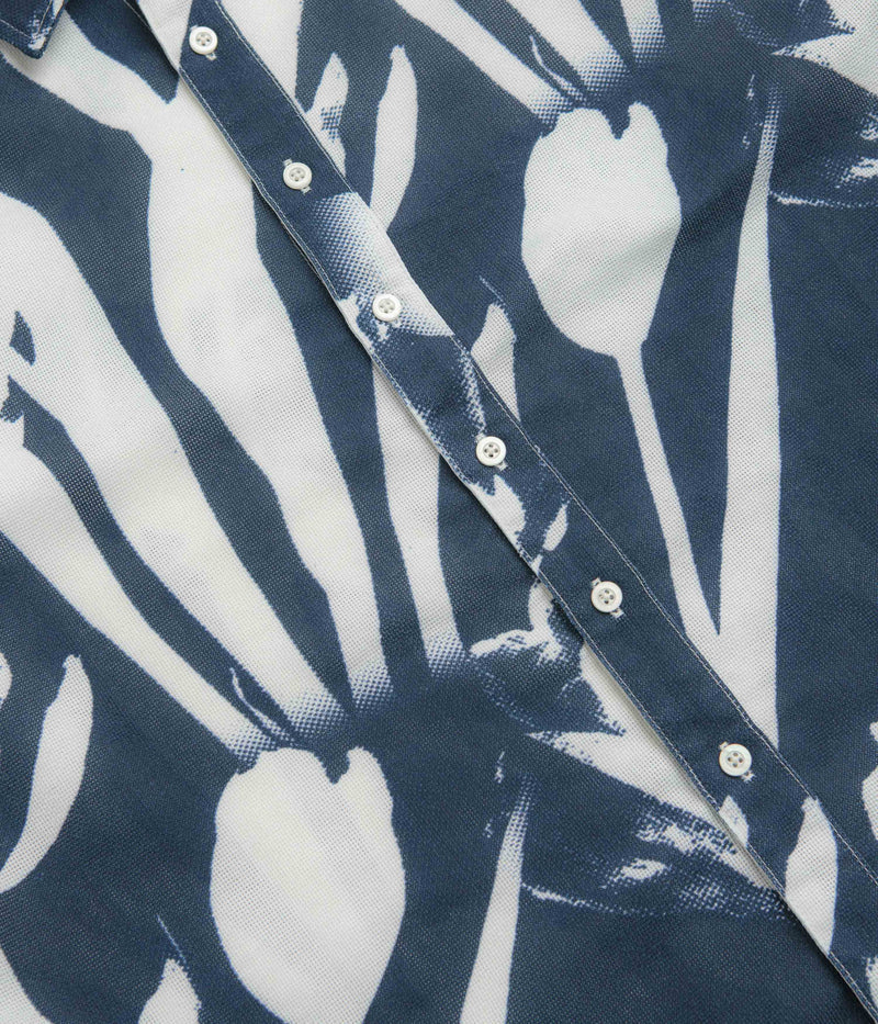 Pop Trading Company Tulip Short Sleeve Shirt in Navy