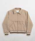 Pop Trading Company Varsity Jacket in White Pepper
