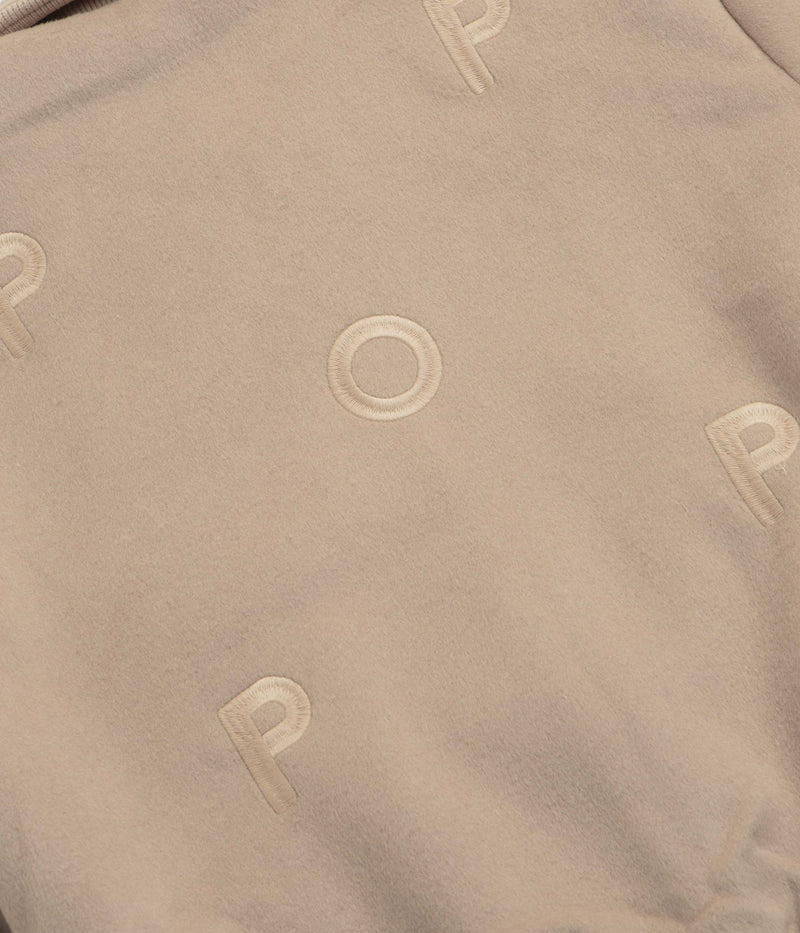 Pop Trading Company Varsity Jacket in White Pepper