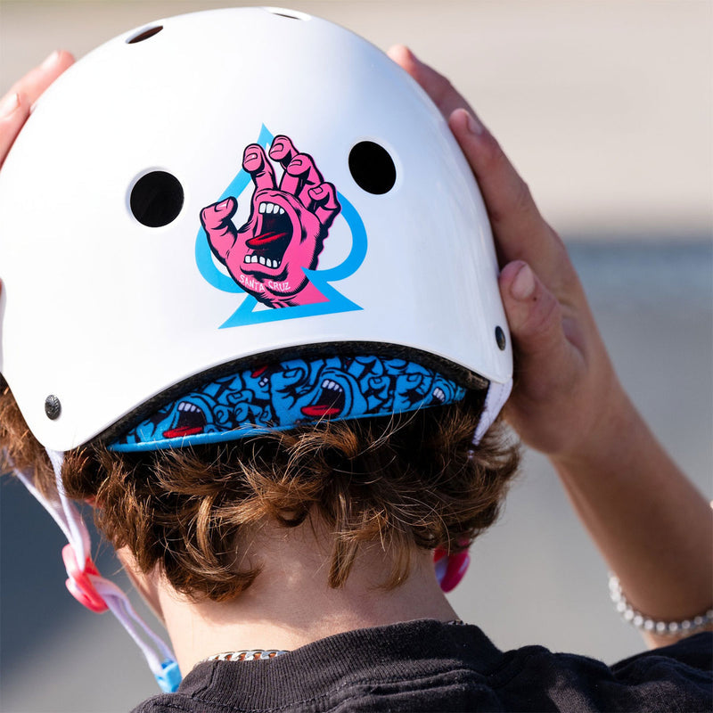 Pro-Tec x Santa Cruz Signature Edition Low Pro Helmet - White Gloss