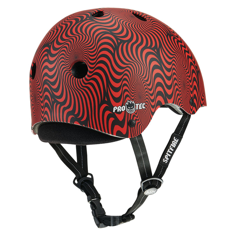 Pro-Tec x Spitfire Low Pro Helmet - Red Swirl