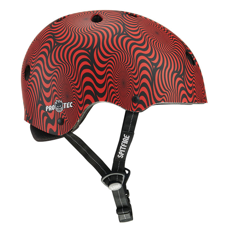 Pro-Tec x Spitfire Low Pro Helmet - Red Swirl