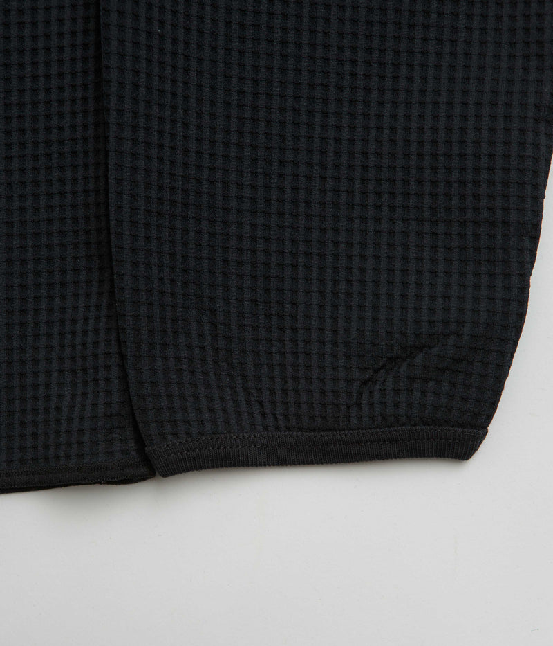 Purple Mountain Observatory Waffle Balaclava Hoodie in Black