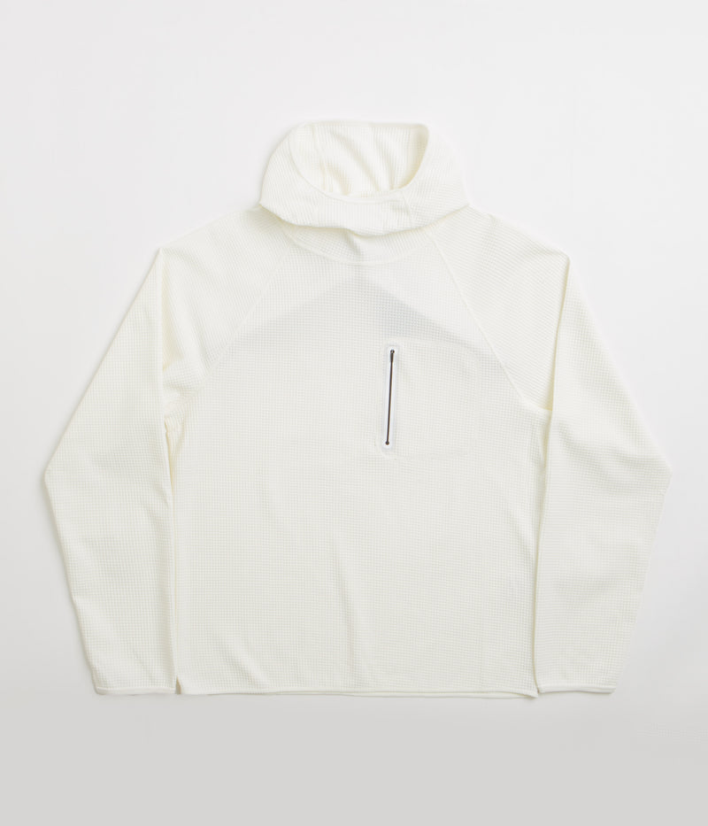 Purple Mountain Observatory Waffle Balaclava Hoodie in White