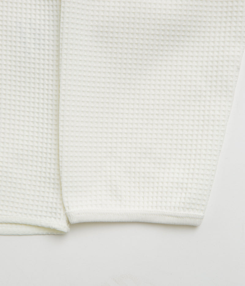 Purple Mountain Observatory Waffle Balaclava Hoodie in White