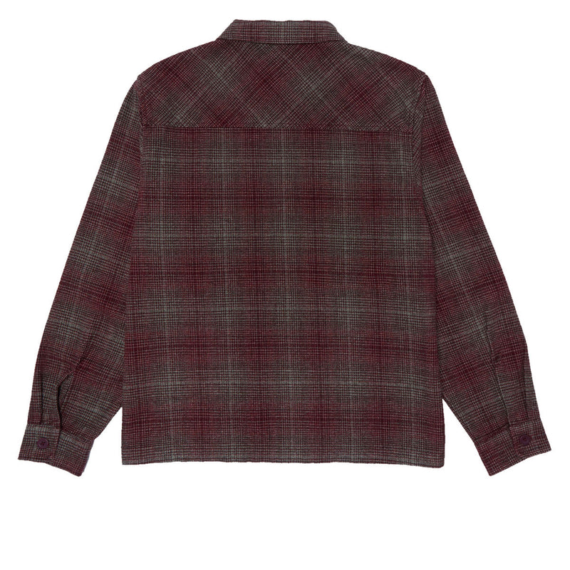 Quasi Grain Full Zip Shirt Jacket - Oxblood