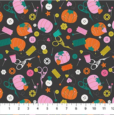 Quilt Cotton || Bits and Bobs - Black Notions || FIGO Fabrics