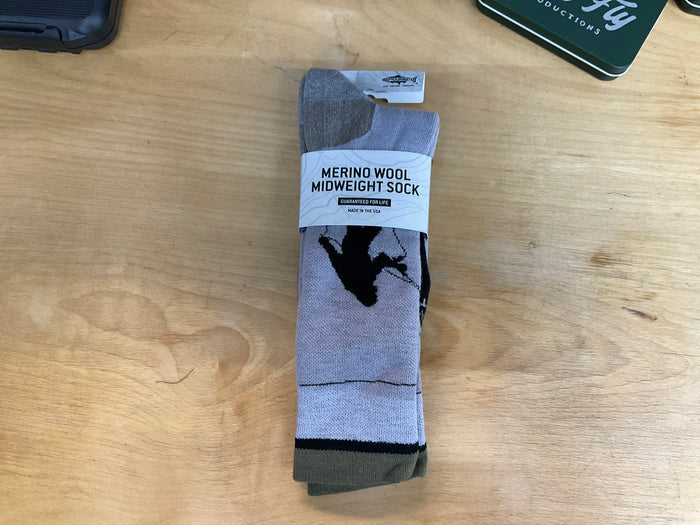 Rep Your Water Socks Merino Blend Mid Weight Tight Loops Squatch