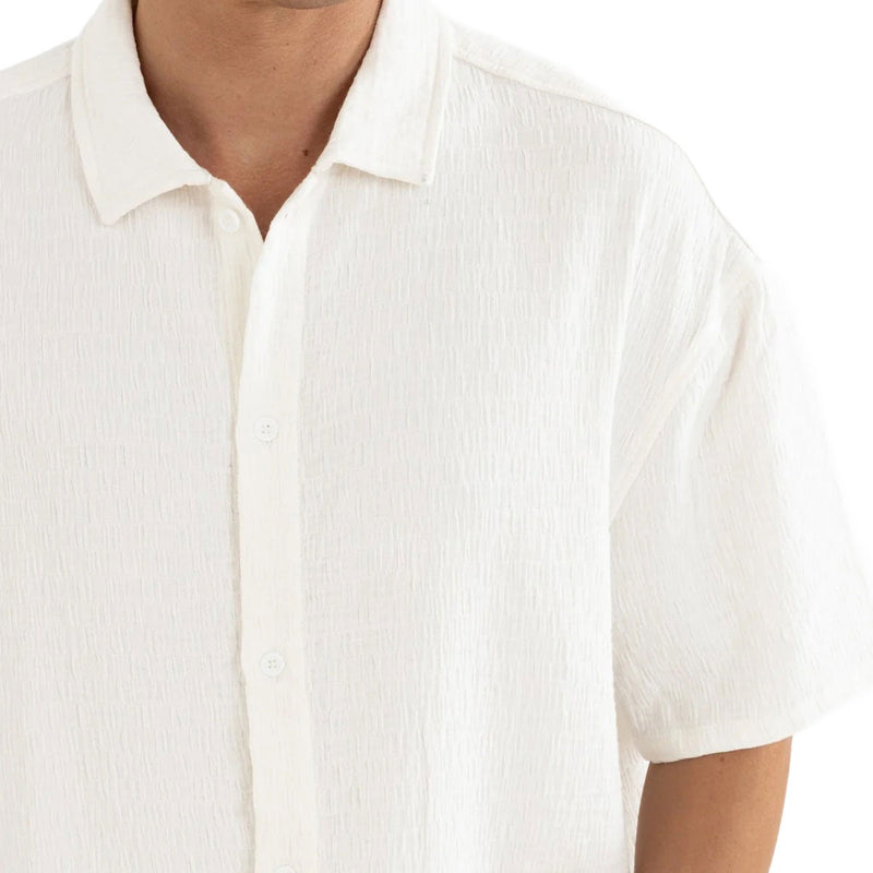 Rhythm Leads Relaxed Check Shirt - White