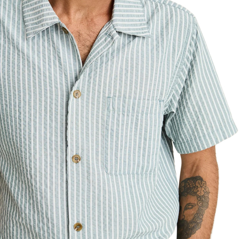 Rhythm Seersucker Stripe Shirt - Pine