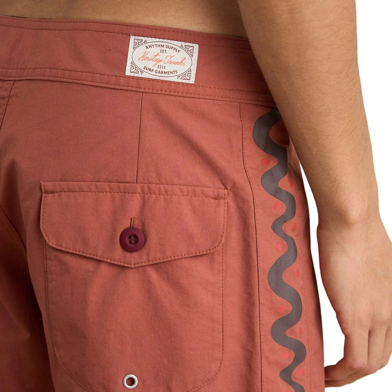 Rhythm Snake Trials Boardshorts - Terracotta
