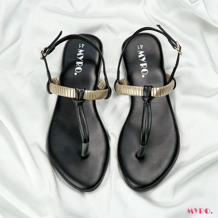 Golden Ribbed Thongs - MYRO