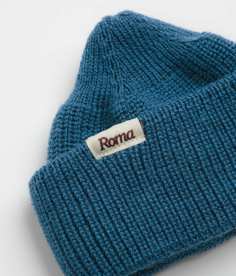 Roma Merino Knit Beanie in Indigo