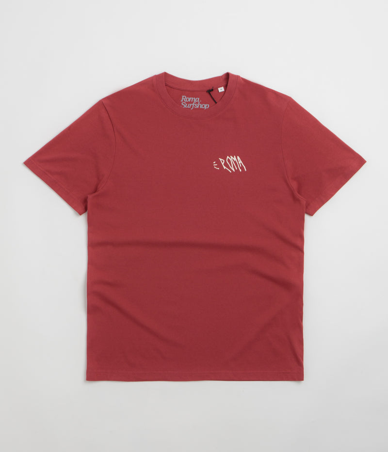 Roma Screaming Logo T-Shirt in Red and Cream