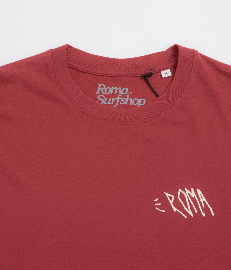 Roma Screaming Logo T-Shirt in Red and Cream