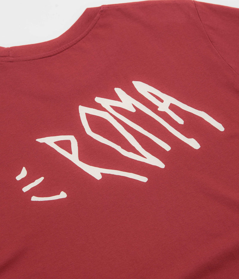 Roma Screaming Logo T-Shirt in Red and Cream