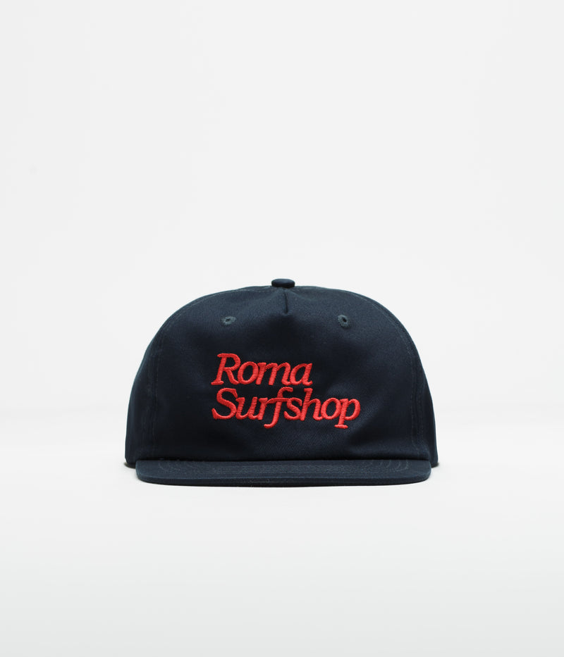 Roma Shop Cap in Navy and Red